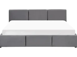 Letto contenitore Velluto BOUSSE 180 x 200 cm Grigio scuro