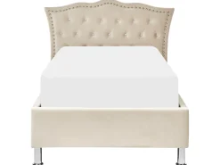 Letto contenitore Velluto METZ 90 x 200 cm Beige