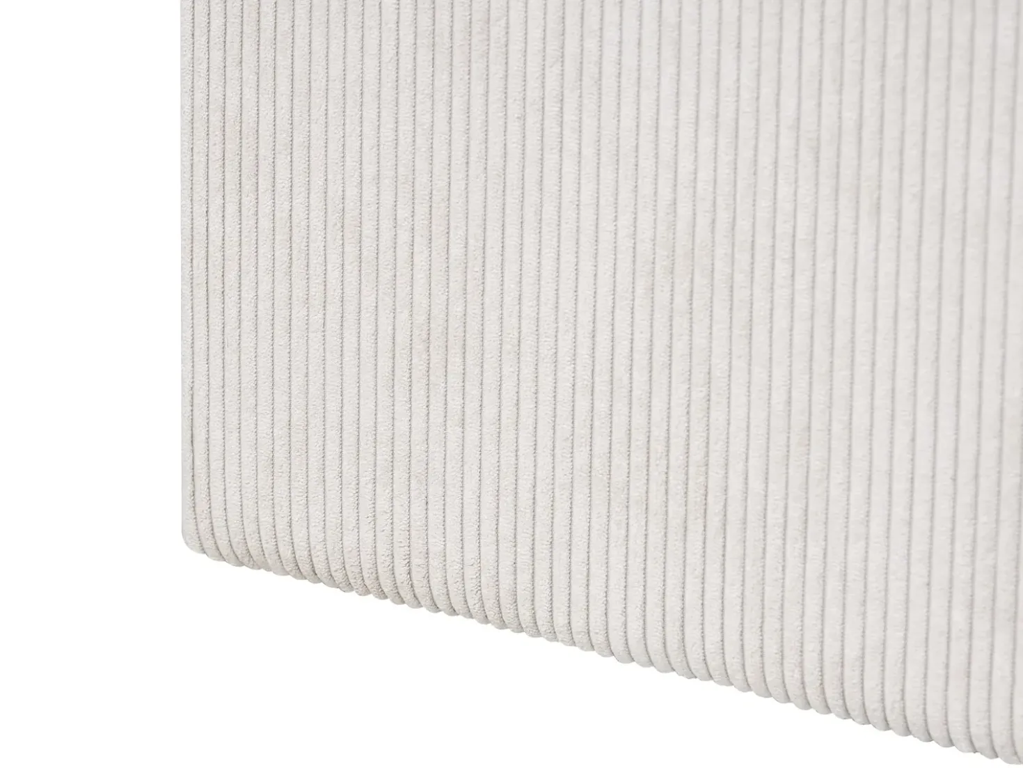 Letto contenitore Velluto a coste LILLEBONNE 160 x 200 cm Beige chiaro