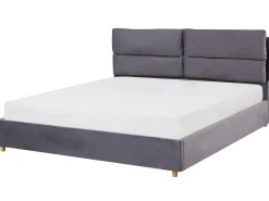 Letto contenitore Velluto BATILLY 180 x 200 cm Grigio