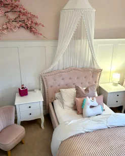 Letto contenitore Velluto METZ 90 x 200 cm Rosa pastello
