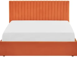 Letto contenitore Velluto VION 160 x 200 cm Arancione