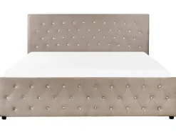Letto contenitore Velluto AMIENS 180 x 200 cm Tortora