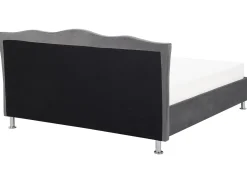 Letto contenitore Velluto METZ 160 x 200 cm Grigio scuro