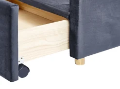 Letto contenitore Velluto VERNOYES 180 x 200 cm Nero