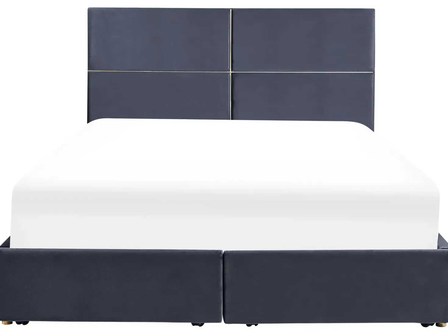 Letto contenitore Velluto VERNOYES 180 x 200 cm Nero