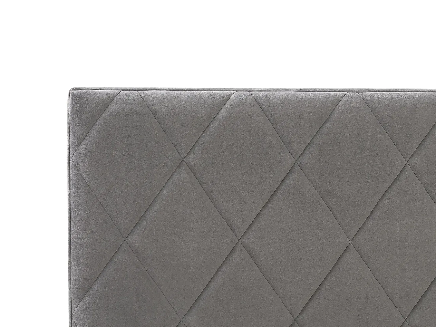 Letto contenitore Velluto ROCHEFORT 180 x 200 cm Grigio