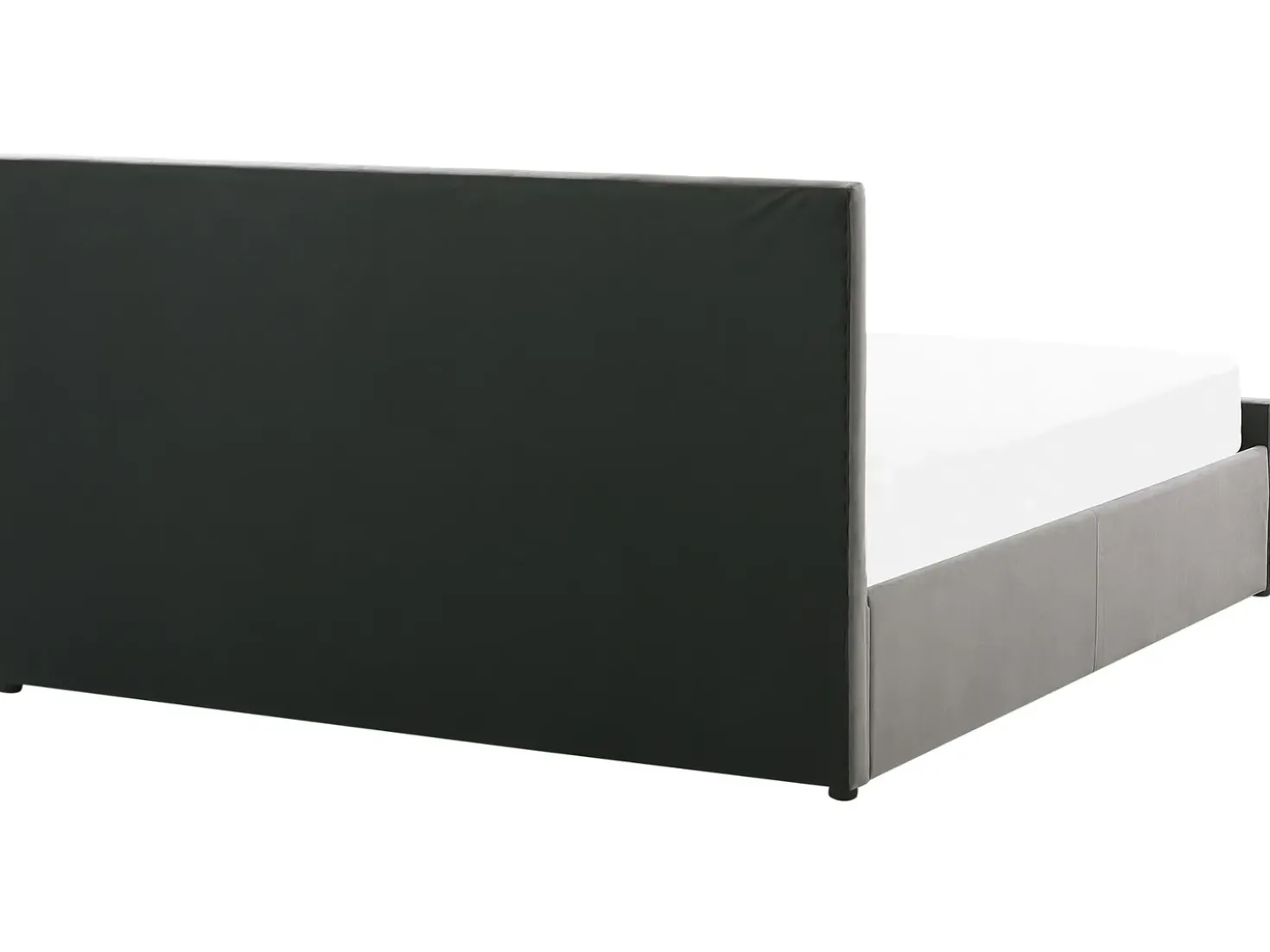 Letto contenitore Velluto ROCHEFORT 180 x 200 cm Grigio