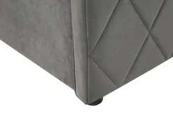 Letto contenitore Velluto ROCHEFORT 180 x 200 cm Grigio