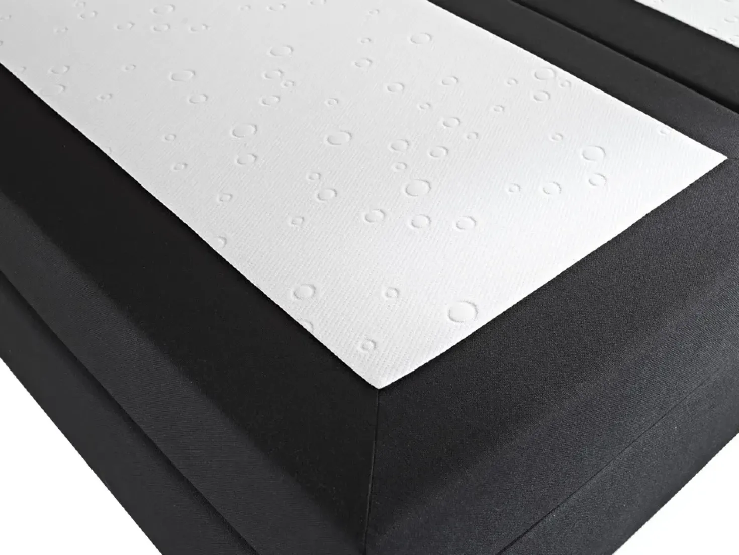 Letto Continentale Tessuto PRESIDENT 180 x 200 cm Nero