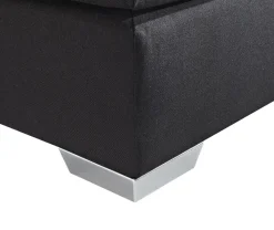 Letto Continentale Tessuto PRESIDENT 180 x 200 cm Nero