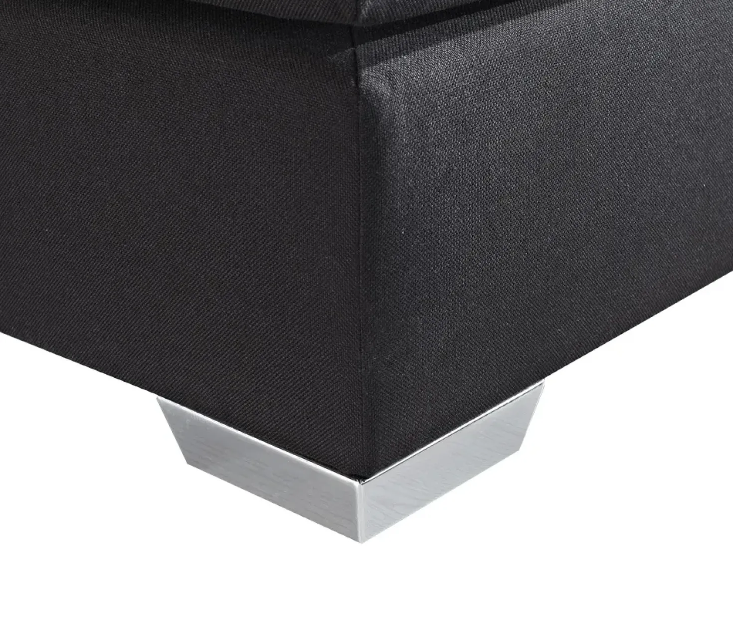 Letto Continentale Tessuto PRESIDENT 180 x 200 cm Nero