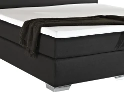 Letto Continentale Tessuto PRESIDENT 180 x 200 cm Nero
