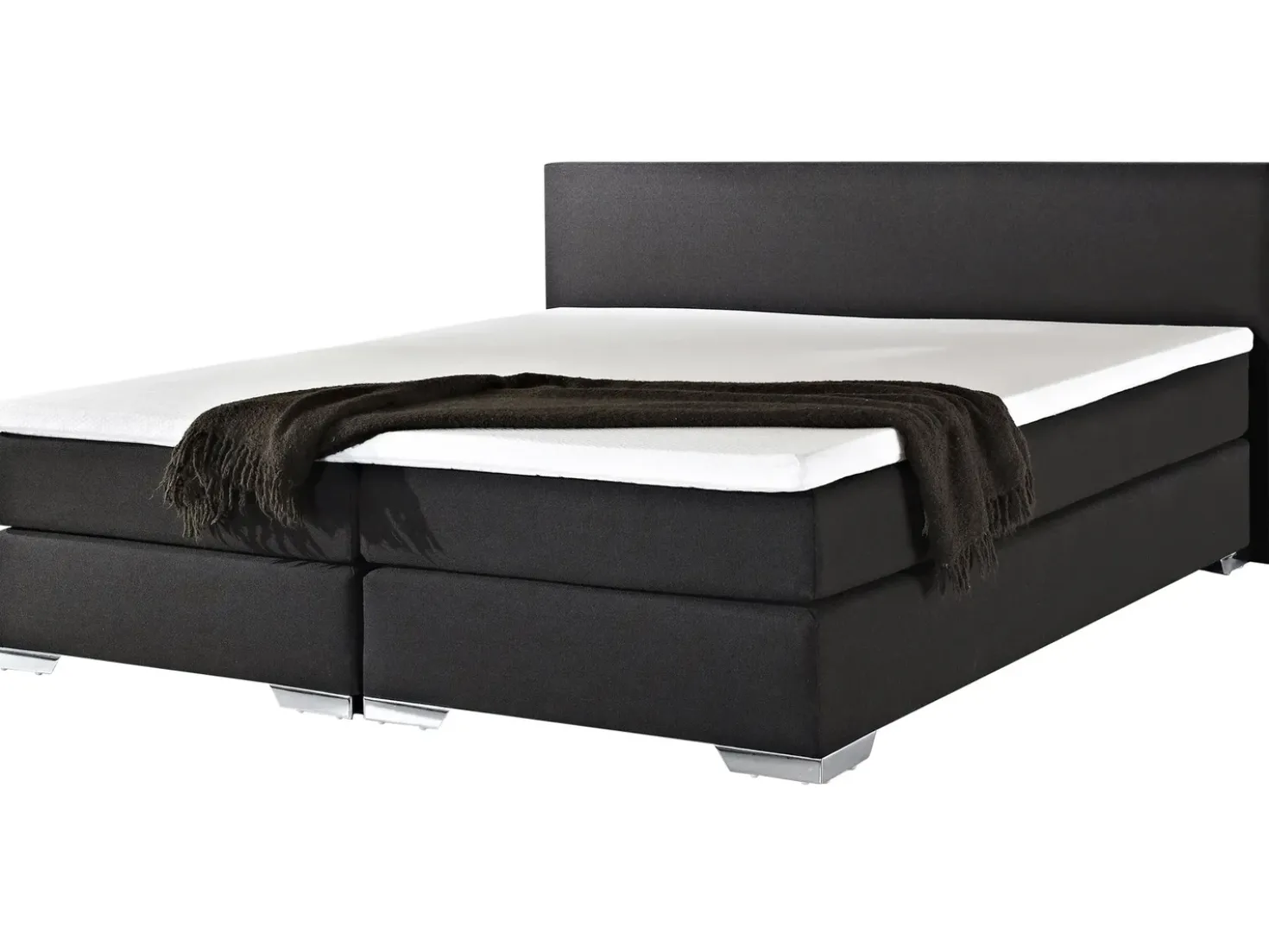 Letto Continentale Tessuto PRESIDENT 180 x 200 cm Nero