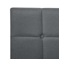 Letto Continentale Tessuto ADMIRAL 180 x 200 cm Grigio scuro