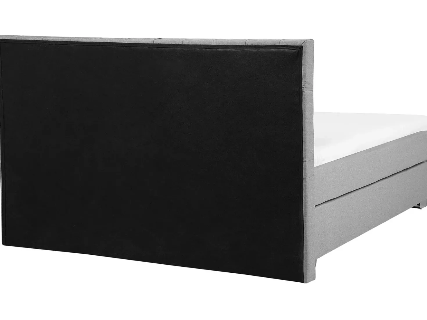 Letto Continentale Tessuto DUCHESS 180 x 200 cm Grigio chiaro