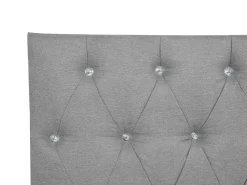 Letto Continentale Tessuto DUCHESS 180 x 200 cm Grigio chiaro