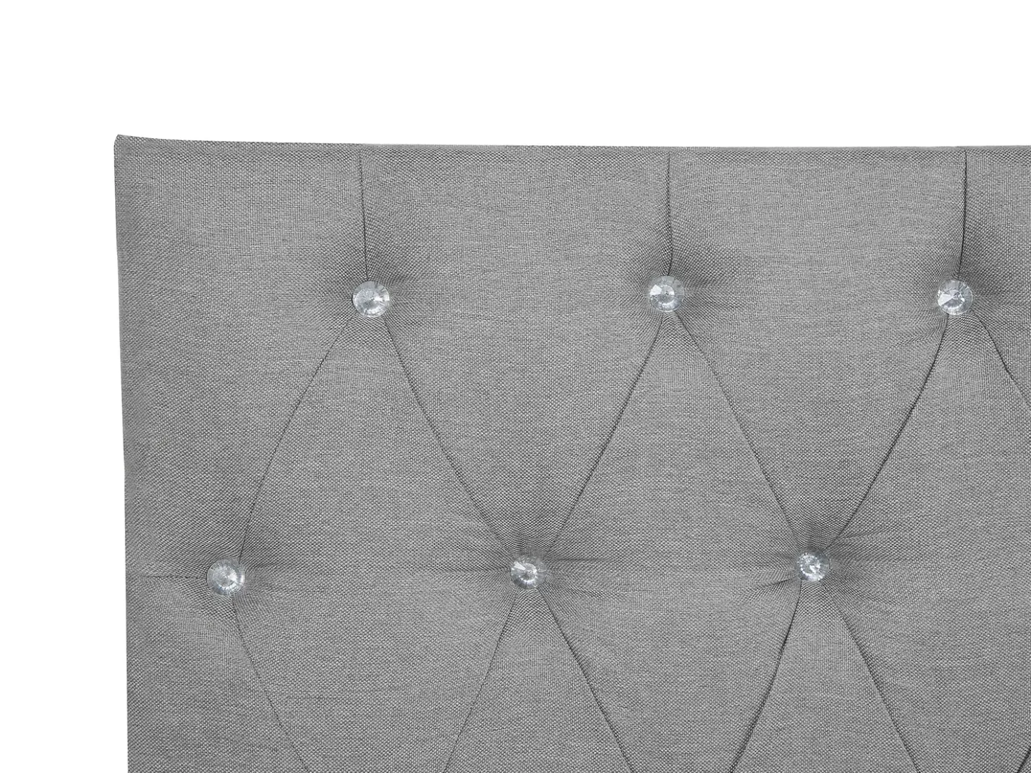 Letto Continentale Tessuto DUCHESS 180 x 200 cm Grigio chiaro