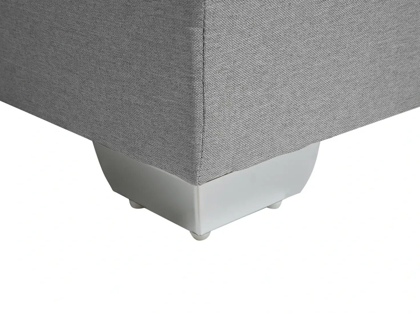 Letto Continentale Tessuto DUCHESS 180 x 200 cm Grigio chiaro