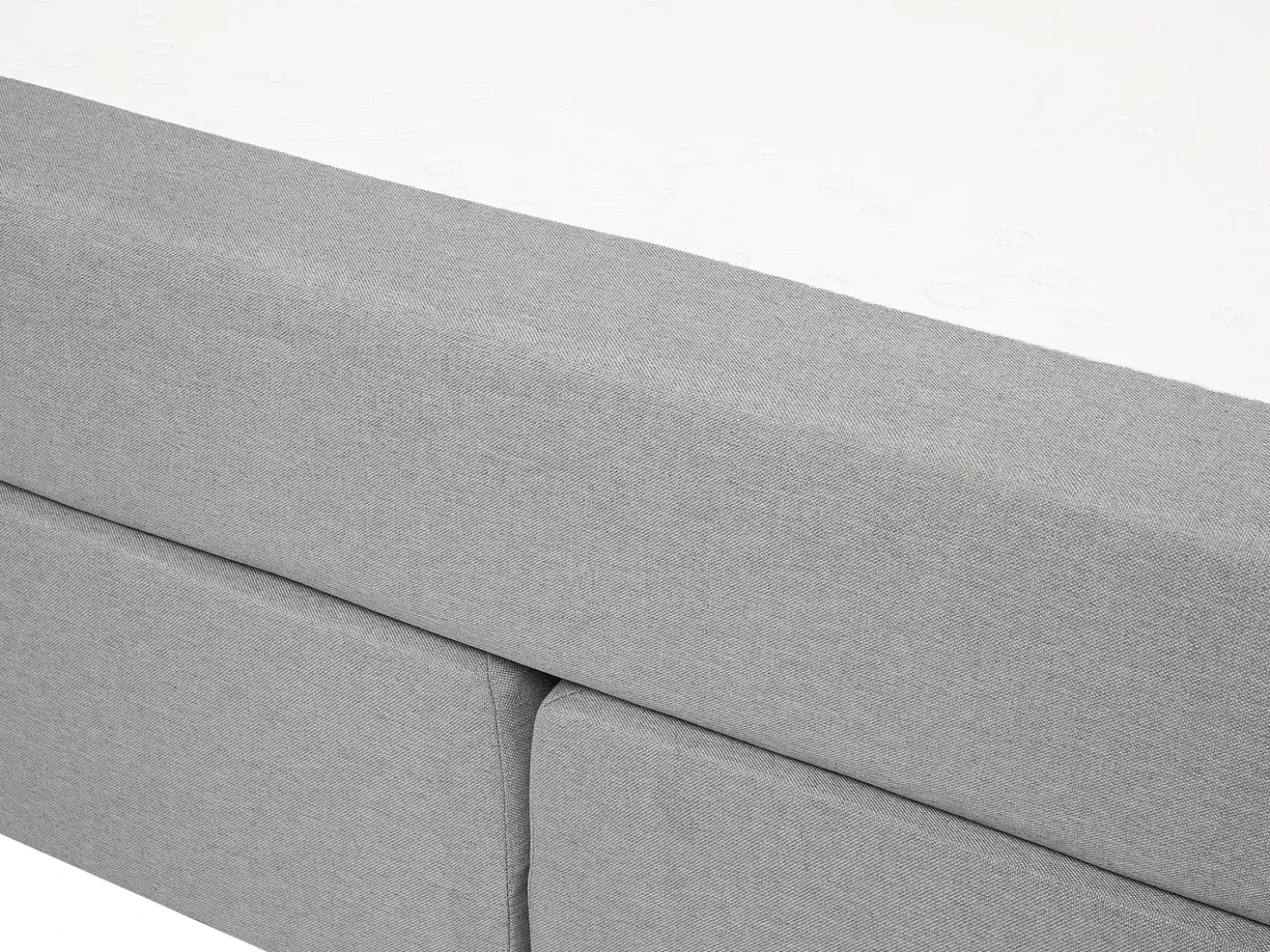 Letto Continentale Tessuto DUCHESS 180 x 200 cm Grigio chiaro