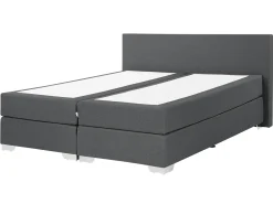 Letto Continentale Tessuto PRESIDENT 160 x 200 cm Grigio scuro