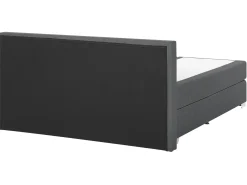 Letto Continentale Tessuto PRESIDENT 160 x 200 cm Grigio scuro
