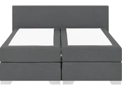Letto Continentale Tessuto PRESIDENT 160 x 200 cm Grigio scuro