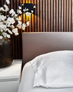 Letto Continentale Tessuto PRESIDENT 160 x 200 cm Beige
