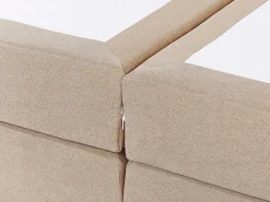Letto Continentale Tessuto PRESIDENT 160 x 200 cm Beige