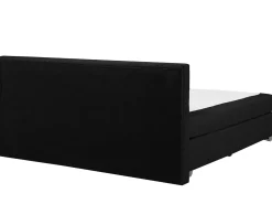 Letto Continentale Tessuto ADMIRAL 180 x 200 cm Nero