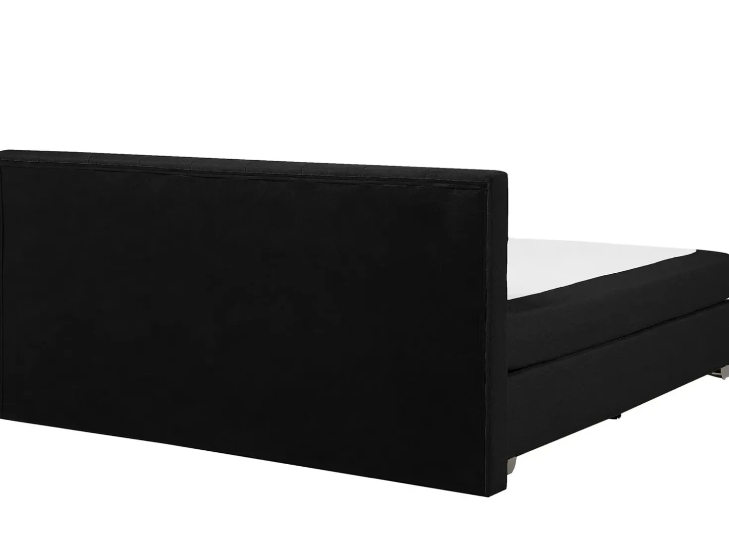 Letto Continentale Tessuto ADMIRAL 180 x 200 cm Nero