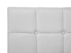 Letto Continentale Tessuto ADMIRAL 90 x 200 cm Grigio chiaro