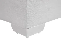 Letto Continentale Tessuto ADMIRAL 90 x 200 cm Grigio chiaro