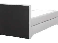 Letto Continentale Tessuto ADMIRAL 90 x 200 cm Grigio chiaro