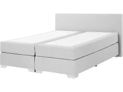 Letto Continentale Tessuto PRESIDENT 160 x 200 cm Grigio chiaro
