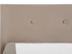 Letto Continentale Velluto CONSUL 180 x 200 cm Beige chiaro