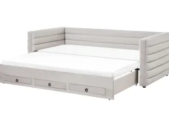 Letto da giorno con contenitore Velluto MEUDON 90 x 200 cm Grigio