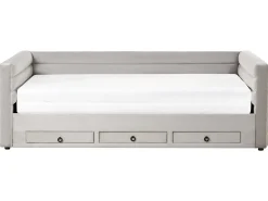 Letto da giorno con contenitore Velluto MEUDON 90 x 200 cm Grigio