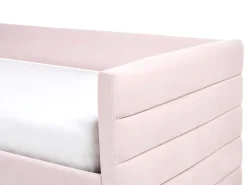 Letto da giorno con contenitore Velluto MARRAY 90 x 200 cm Rosa pastello
