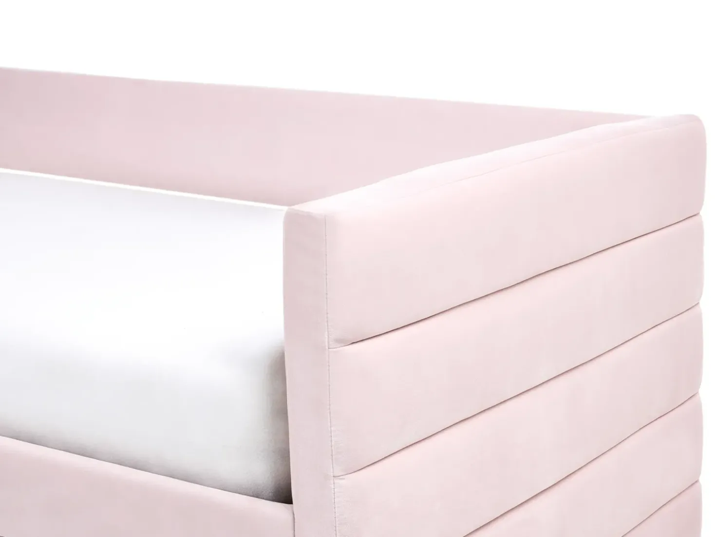 Letto da giorno con contenitore Velluto MARRAY 90 x 200 cm Rosa pastello