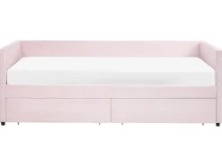 Letto da giorno con contenitore Velluto MARRAY 90 x 200 cm Rosa pastello
