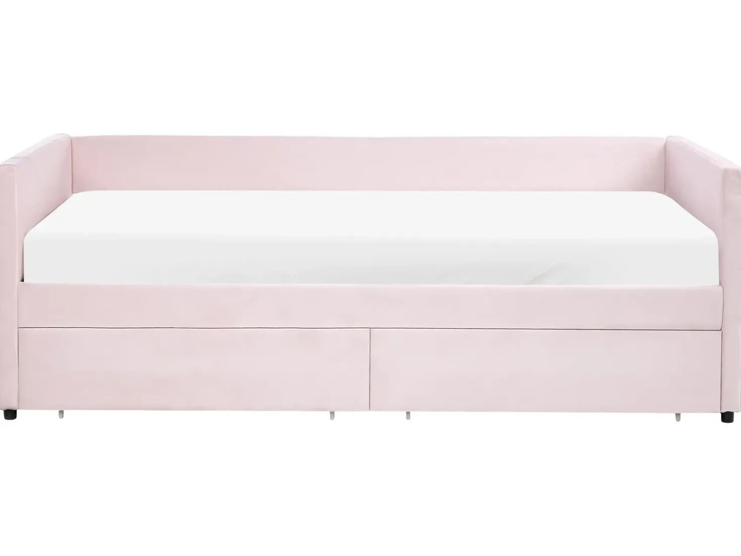 Letto da giorno con contenitore Velluto MARRAY 90 x 200 cm Rosa pastello