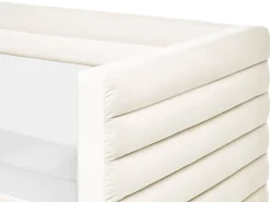 Letto da giorno con contenitore Velluto MEUDON 90 x 200 cm Bianco sporco