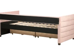 Letto da giorno con contenitore Velluto MARRAY II 90 x 200 cm Rosa pastello
