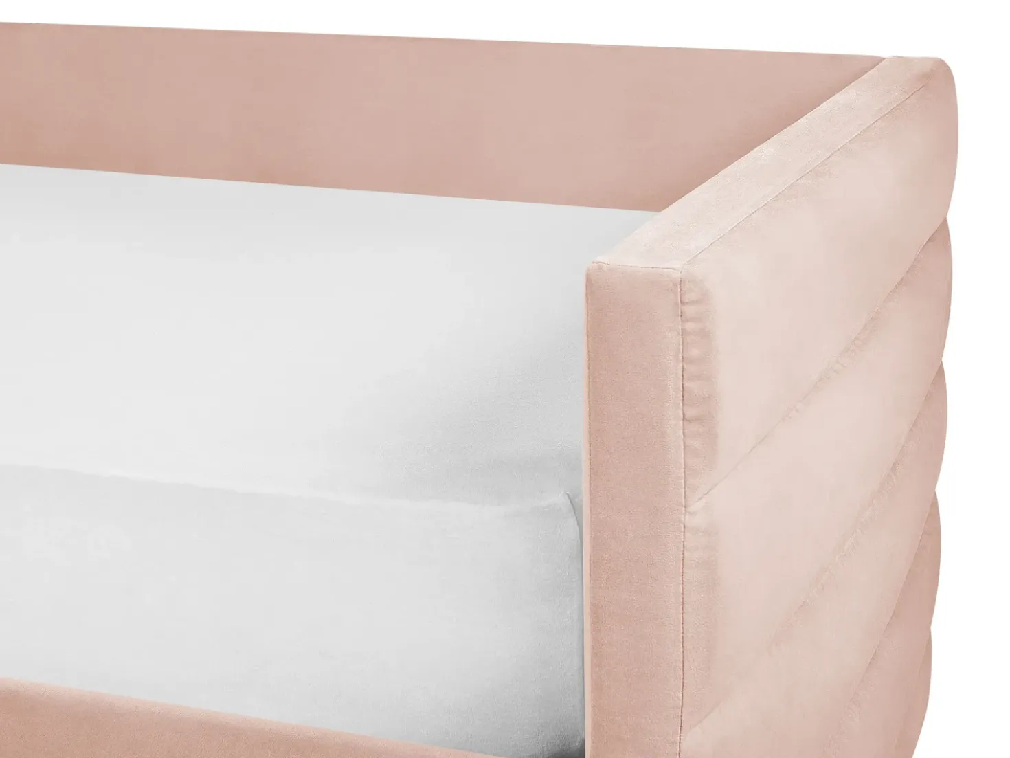 Letto da giorno con contenitore Velluto MARRAY II 90 x 200 cm Rosa pastello