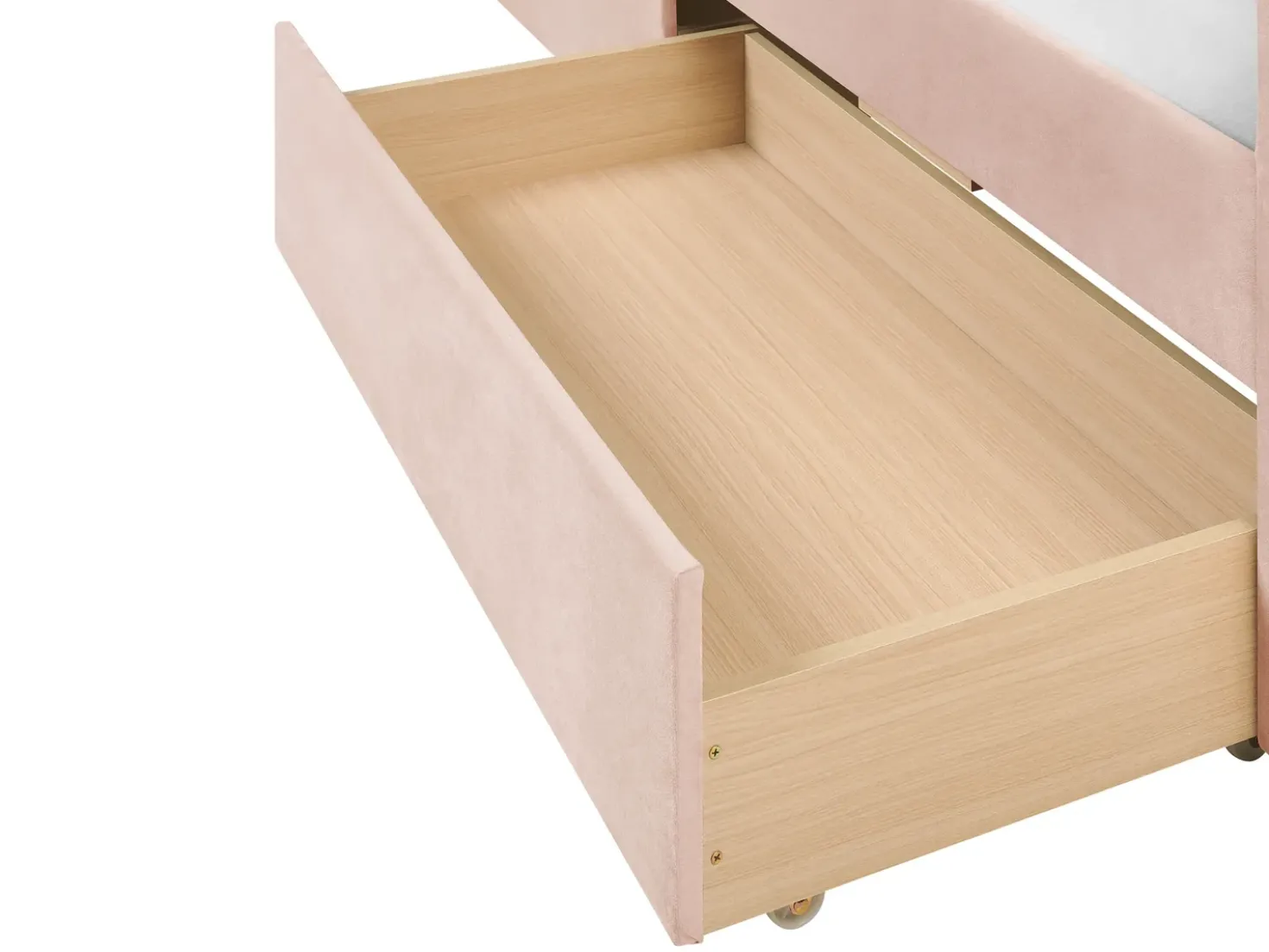 Letto da giorno con contenitore Velluto MARRAY II 90 x 200 cm Rosa pastello
