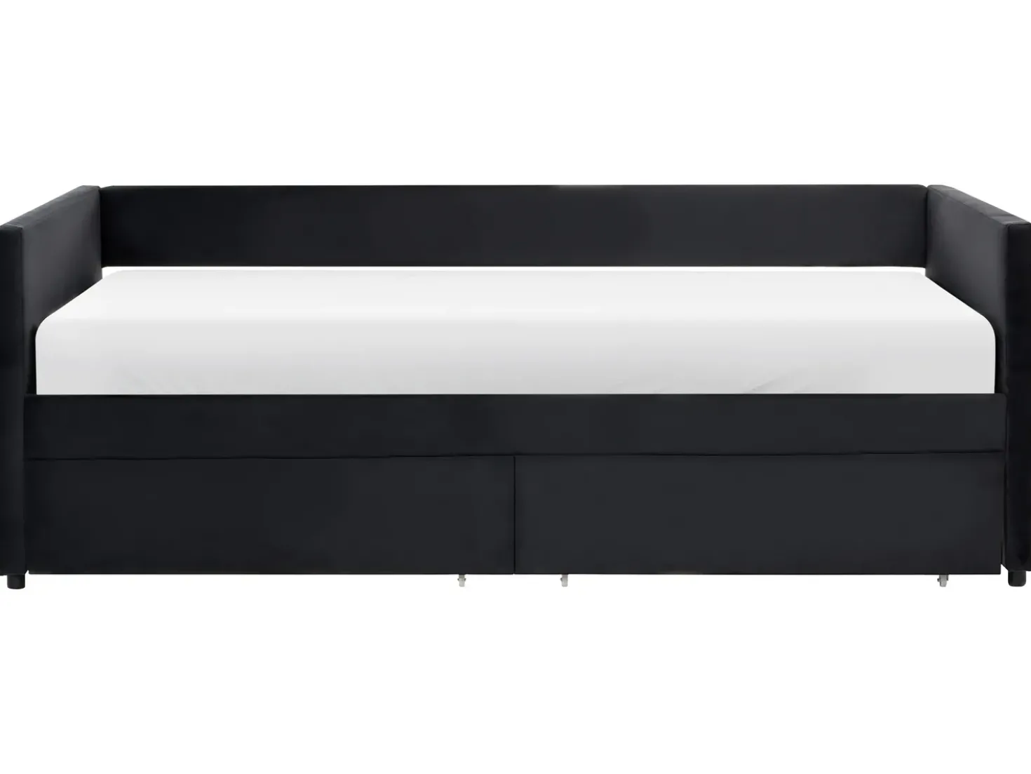 Letto da giorno con contenitore Velluto MARRAY 90 x 200 cm Nero