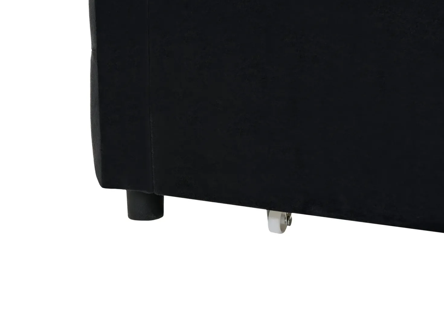 Letto da giorno con contenitore Velluto MARRAY 90 x 200 cm Nero