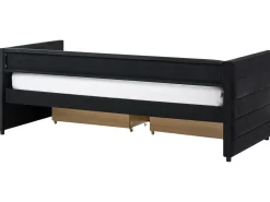 Letto da giorno con contenitore Velluto MARRAY 90 x 200 cm Nero