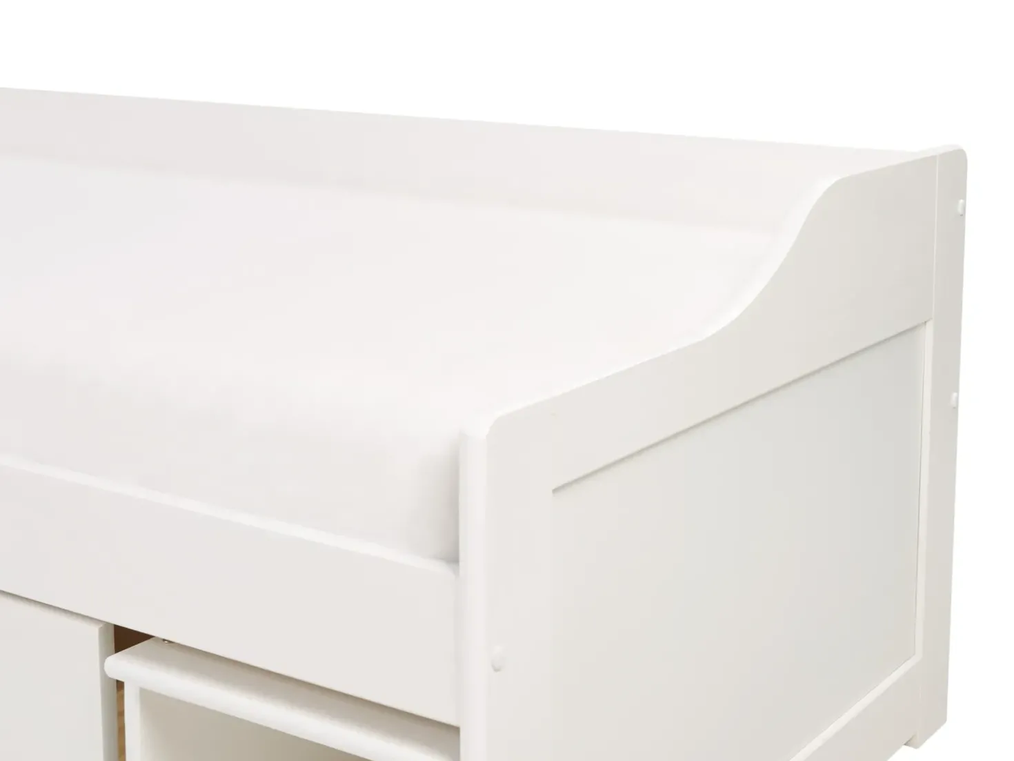 Letto da giorno con contenitore Legno di pino ROYVILLE 90 x 200 cm Bianco